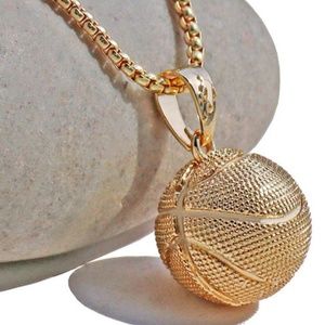 Alloy 3D Basketball Pendant Chain/Necklace